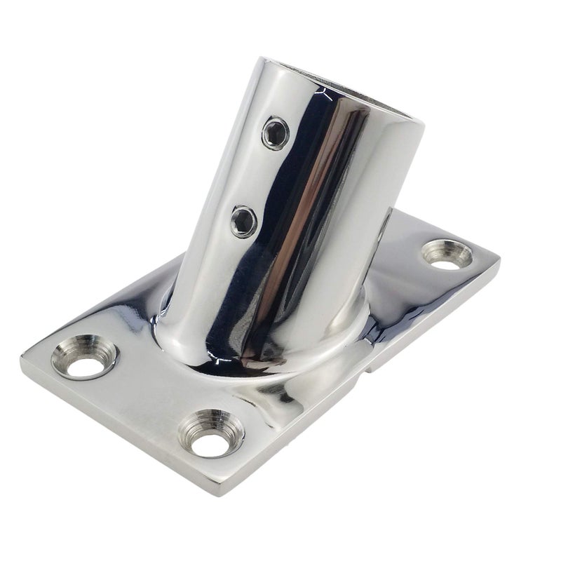 keehui Heavy DudyBoat Hand Rail Fitting-60 Degree 1 inch Rectangular Base-Marine 316 Stainless Steel Deck Hardware - Image 5